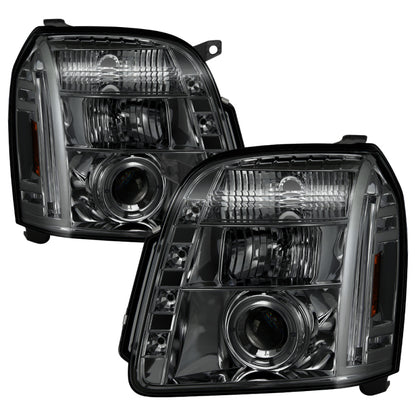 Spyder GMC Yukon 07-14/Yukon Denali 07-14 Projector Headlights LED Halo LED Smke PRO-YD-GY07-HL-SM SPYDER