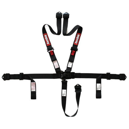 RaceQuip L&L 16.1 5pt 2in Belt PU Lap Black Hw Black Racequip