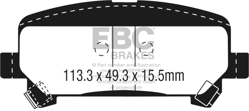 EBC Ultimax2 Rear Brake Pads - UD1806 EBC