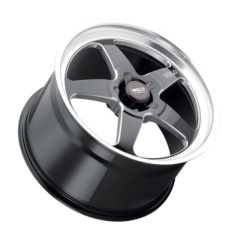 Weld Solana Beadlock 17x10 / 5x112 BP / ET40 / 78.1mm Bore - Gloss Black MIL DIA Wheel