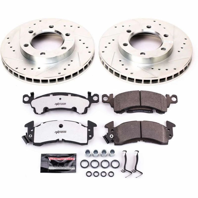 Power Stop 71-74 Chevrolet Blazer Front Z26 Street Warrior Brake Kit PowerStop