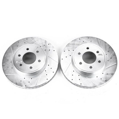 Power Stop 2003 Dodge Durango Front Evolution Drilled & Slotted Rotors - Pair PowerStop