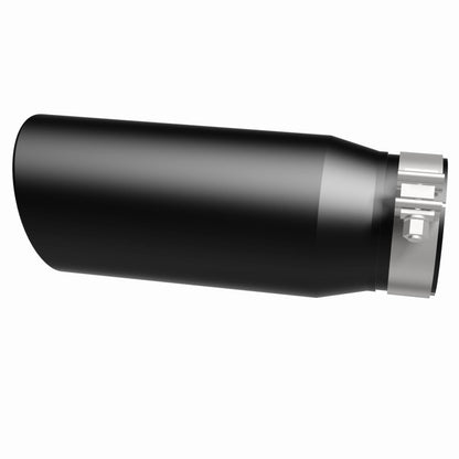 MagnaFlow Tip Stainless Black Coated Single Double Round Single Outlet 5in Dia 4in Inlet 13in L Magnaflow