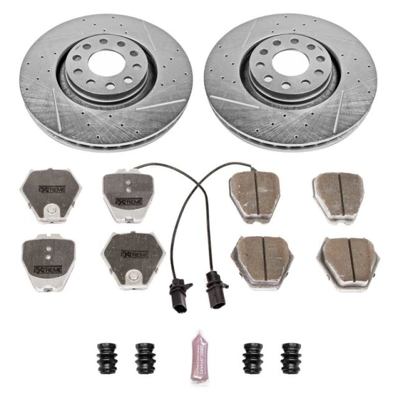 Power Stop 00-01 Audi A6 Quattro Front Z26 Street Warrior Brake Kit PowerStop