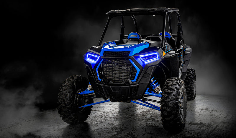 Oracle 14-21 Polaris RZR 900/1000 Turbo Dynamic RGB+A Seq Turn Signal Headlight Halo Kit- ColorSHIFT