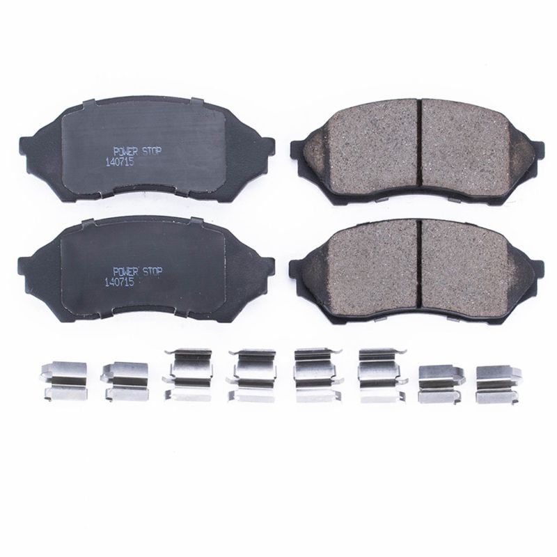 Power Stop 99-01 Mazda Protege Front Z17 Evolution Ceramic Brake Pads w/Hardware