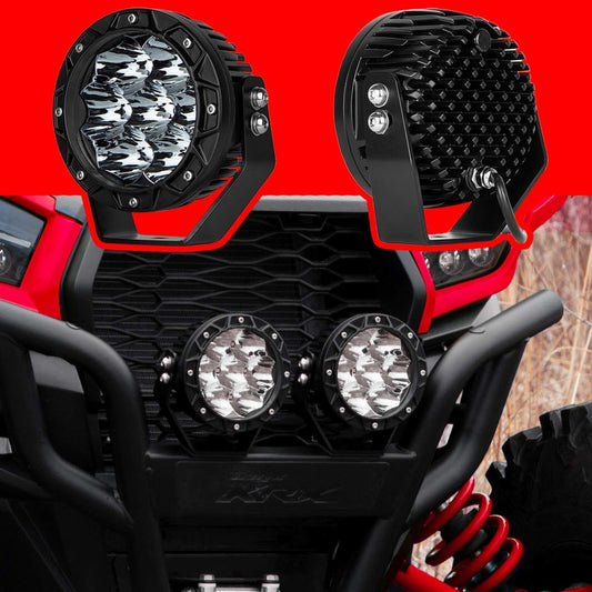 XKGlow 1pc 5in Spot Beam Cube Offroad Round Work Light Kit - Part XK067005