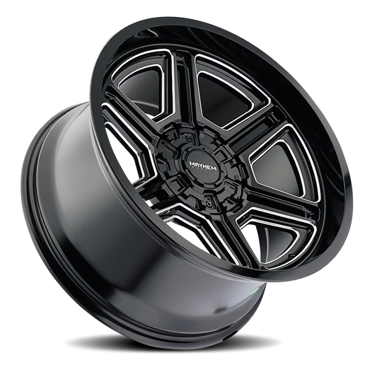 Mayhem 8117 Hermosa 20x10 / 5x127 BP/ -25mm Offset / 87mm Hub Black/Milled Wheel