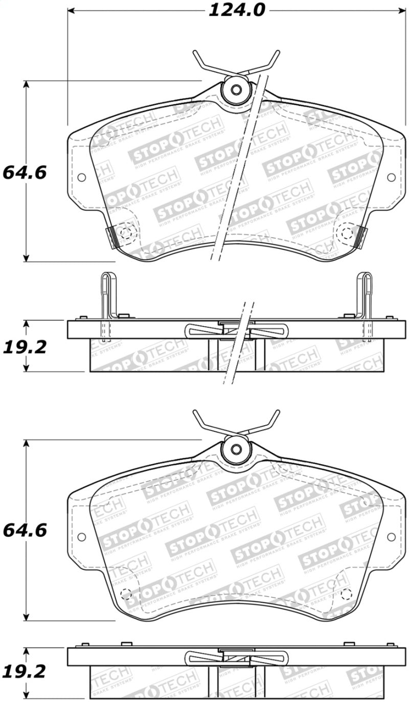 StopTech Premium Ceramic Brake Pads - 308.08411 Stoptech