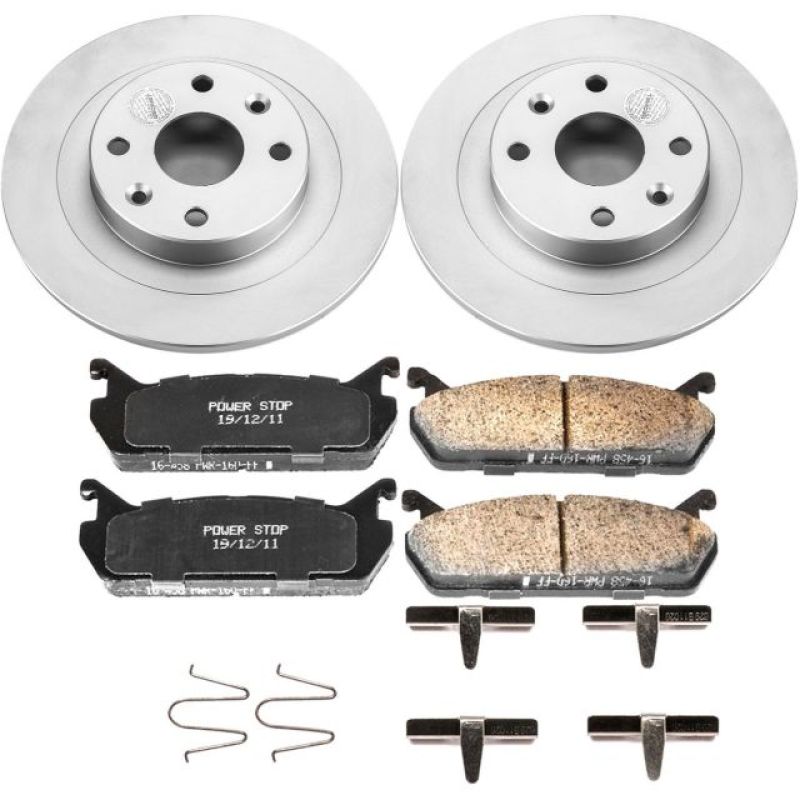 Power Stop 91-96 Ford Escort Rear Z17 Evolution Geomet Coated Brake Kit PowerStop