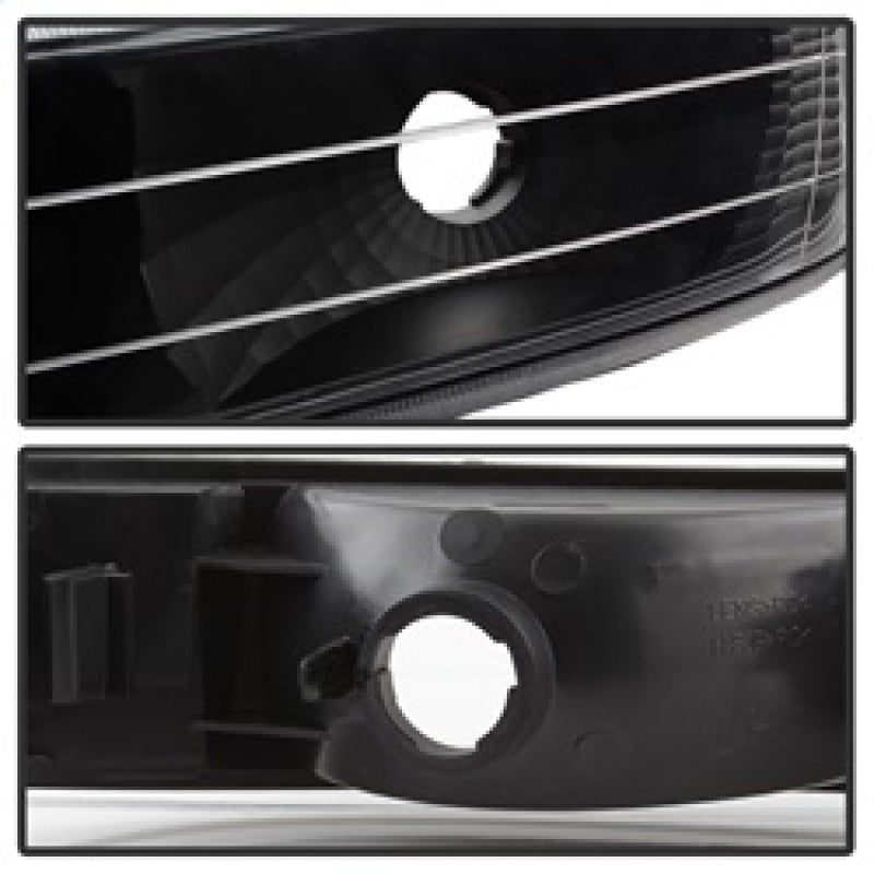 Xtune Chevy TahOE 00-06 Amber Crystal Headlights w/ Bumper Lights Black HD-JH-CSIL99-SET-AM-BK SPYDER