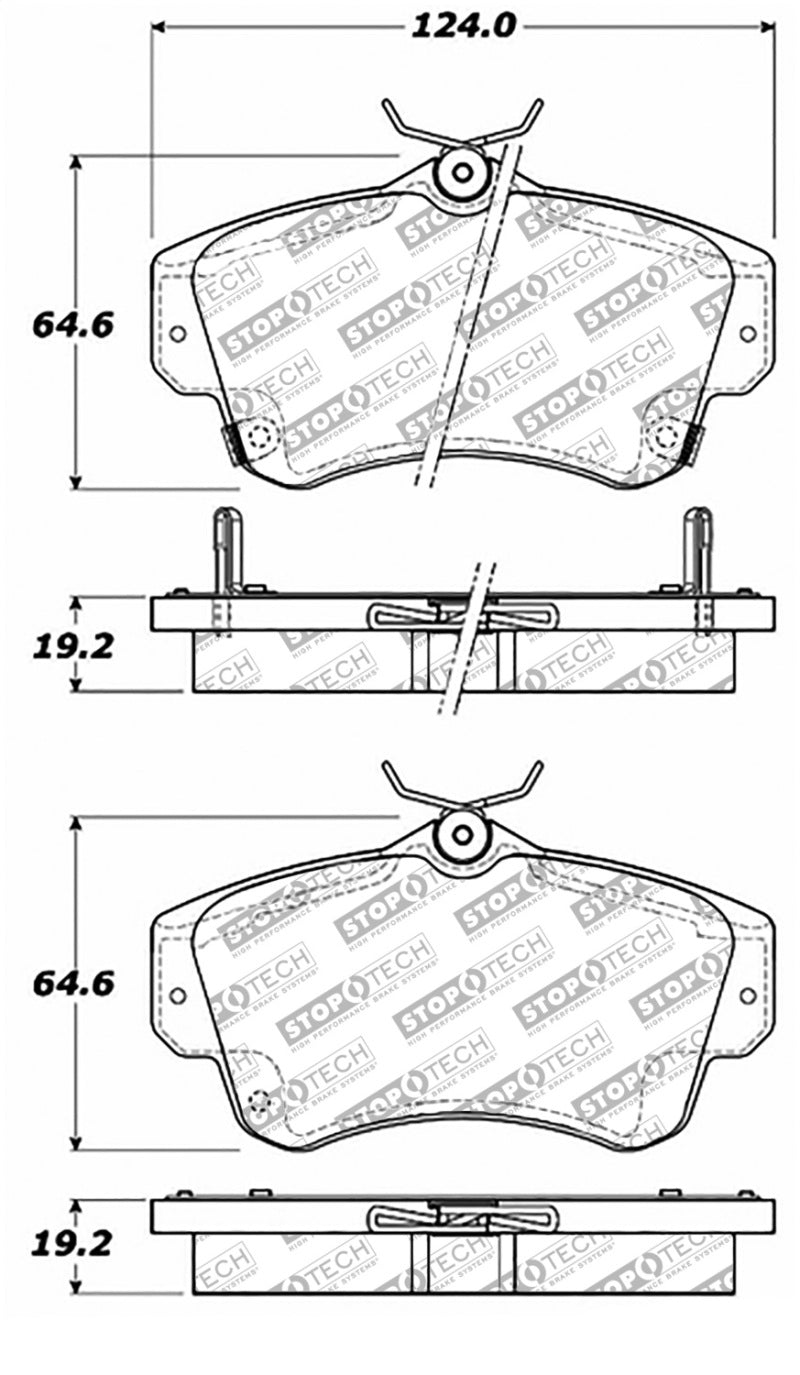 StopTech Street Disc Brake Pads - 305.08410 Stoptech