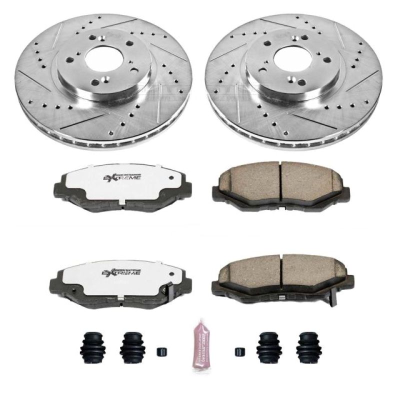 Power Stop 03-08 Honda Pilot Front Z26 Street Warrior Brake Kit PowerStop