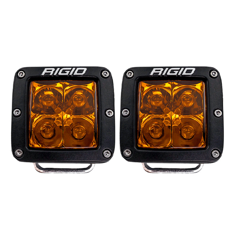 Rigid Industries D-Series Spot w/ Amber PRO Lens (Pair) Rigid Industries