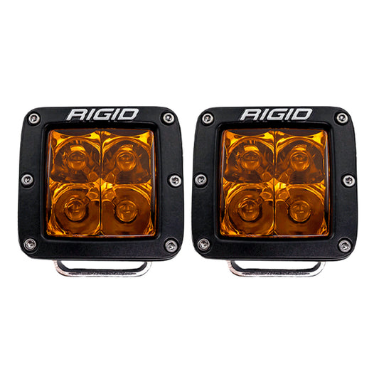 Rigid Industries D-Series Spot w/ Amber PRO Lens (Pair) Rigid Industries