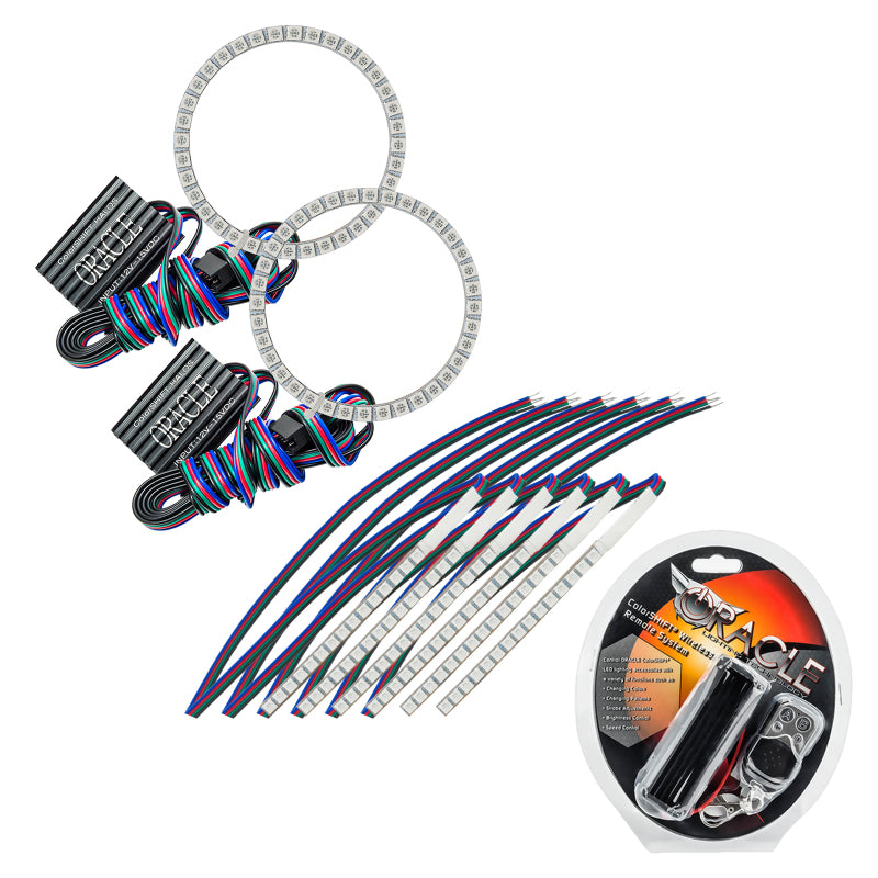 Oracle 15-17 Ford Mustang V6/GT/Shelby DRL Upgrade w/ Halo Kit - ColorSHIFT ORACLE Lighting