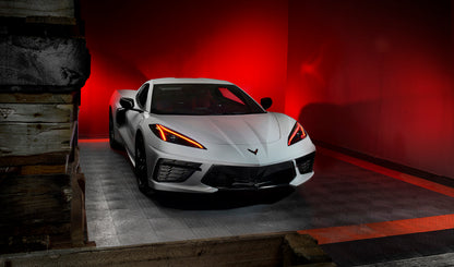 Oracle 20-21 Chevy Corvette C8 RGB+A Headlight DRL Upgrade Kit - ColorSHIFT w/ BC1 Controller