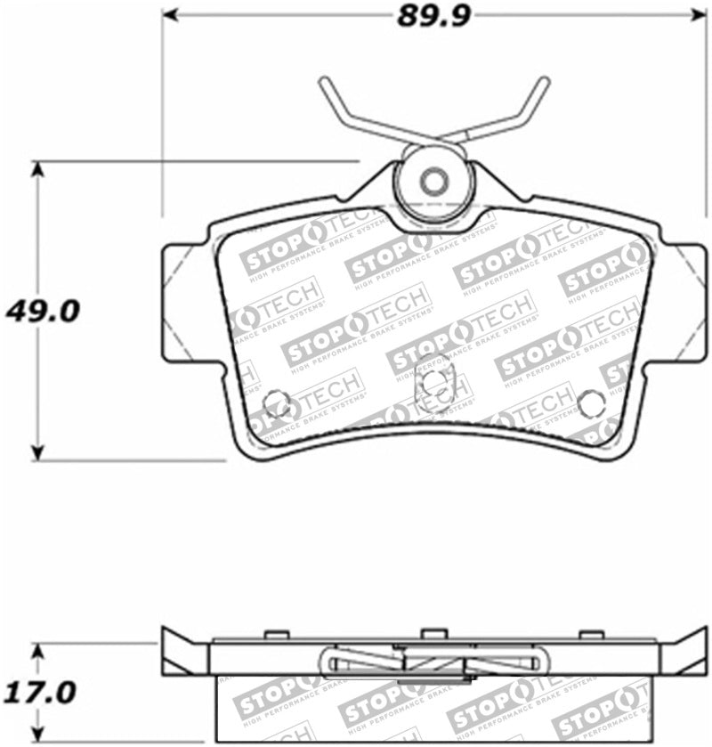 StopTech Street Disc Rear Brake Pads - 305.06270