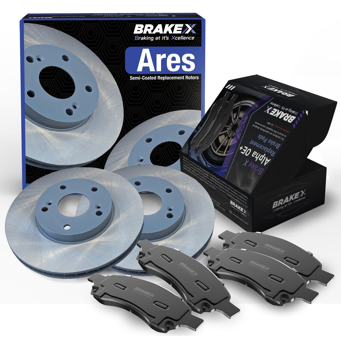 Power Stop 15-18 Volkswagen GTI Front and Rear Semi-Coated Rotor Kit