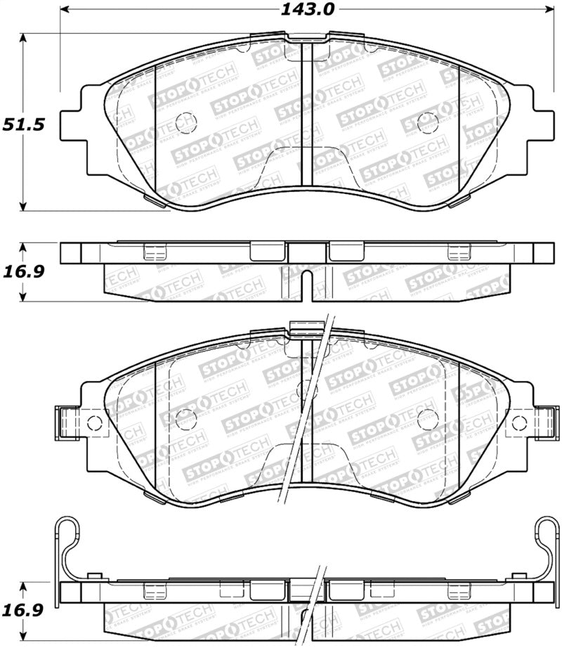 StopTech Street Disc Brake Pads - 305.07970