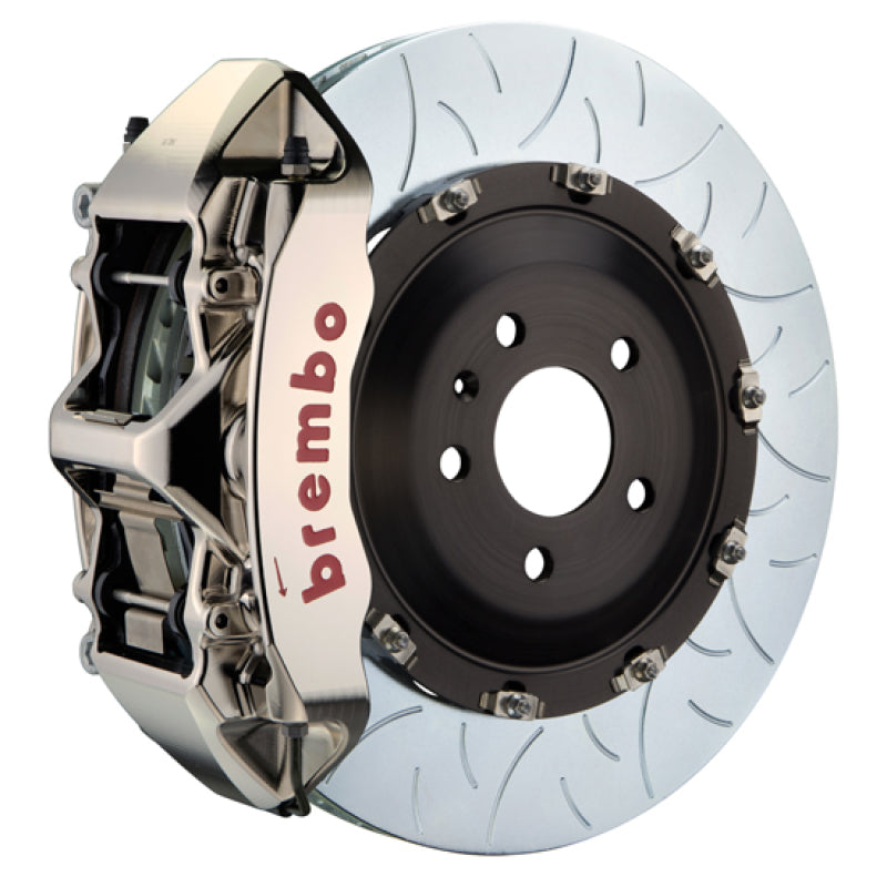 Brembo 08-09 F430 Scuderia Front GTR BBK 6 Piston Billet 405x34 2pc Rotor Slotted Type3- Nickel Brembo