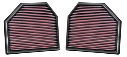 K&N Replacement Air Filter for 11-14 BMW M5/M6 4.4L V8 / 2015 M4/M3 3.0L I6  (2 per box) K&N Engineering