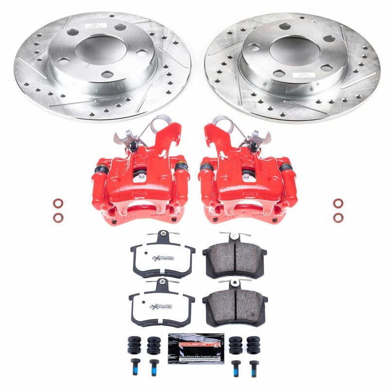 Power Stop 01-96 Audi A4 Quattro Rear Z26 Street Warrior Brake Kit w/Calipers PowerStop