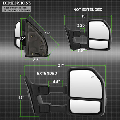 xTune 99-07 Ford Super Duty Heated LED Signal Power Mirrors - Smk (Pair) (MIR-FDSD99S-G4-PW-SM-SET) SPYDER