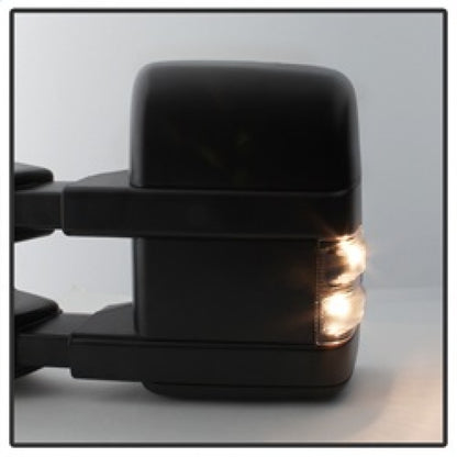 xTune Ford SuperDuty 08-15 Extendable Heated Mirrors w/ LED Signal Smoke MIR-FDSD08S-PW-SM-SET SPYDER