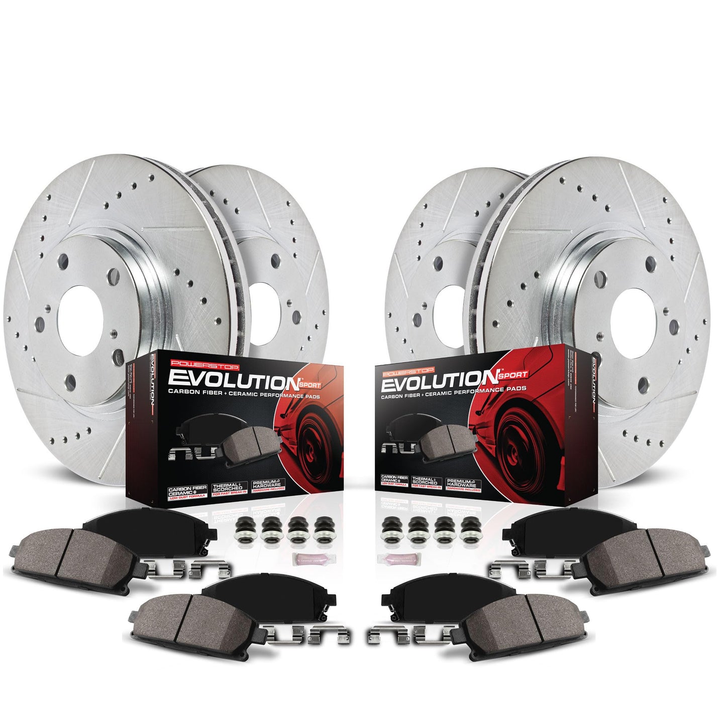 Power Stop 2013 Lexus IS350 Front & Rear Z17 Evolution Geomet Coated Brake Kit