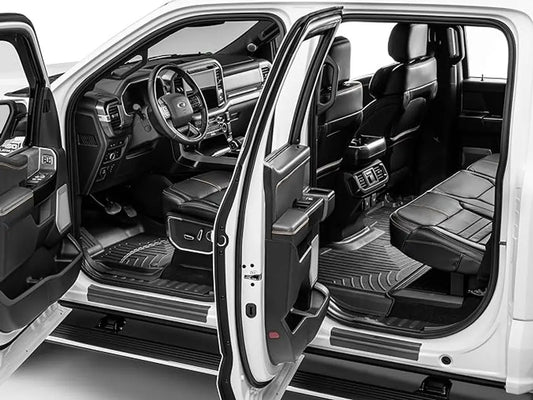 COBB 17-19 Ford F-150 Raptor SuperCrew / SuperCab Front FloorLiner by WeatherTech - Black WT446971 COBB