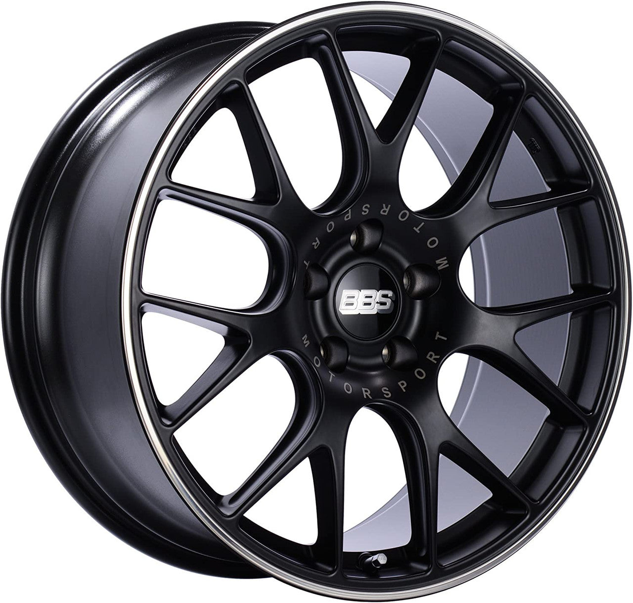 BBS CH-RII 21x9.5 5x112 Satin Black Wheel w/ Polished SS Lip w/ Motorsport Etch CH614BPPO-MTSP