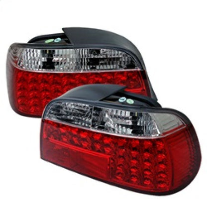 Spyder BMW E38 7-Series 95-01 LED Tail Lights Red Clear ALT-YD-BE3895-LED-RC SPYDER