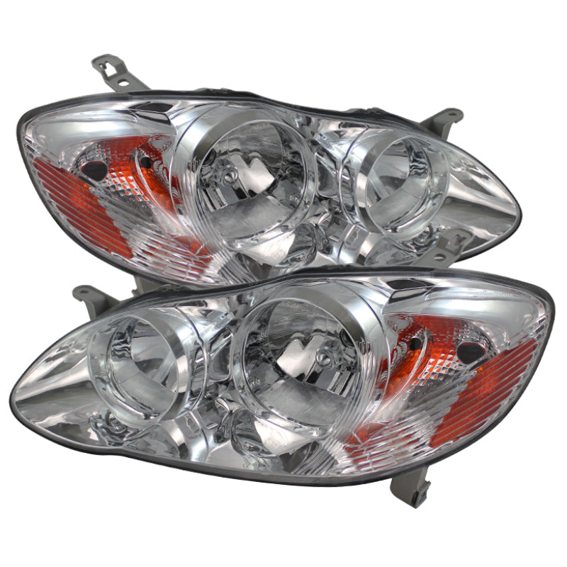 Xtune Toyota Corolla 03-06 Crystal Headlights Chrome HD-JH-TC03-AM-C SPYDER