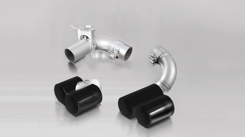 Remus 2012 BMW 3 Series F30 Black Chrome 76mm Straight Cut Tail Pipe Set Remus