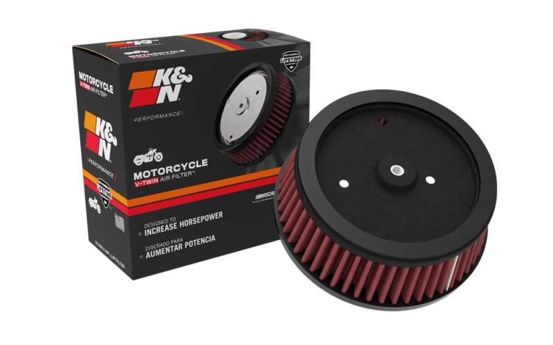 K&N Round Tapered 6.25in Base OD x 5.5in Top OD x 2.125in H Replacement Filter for Harley Davidson K&N Engineering