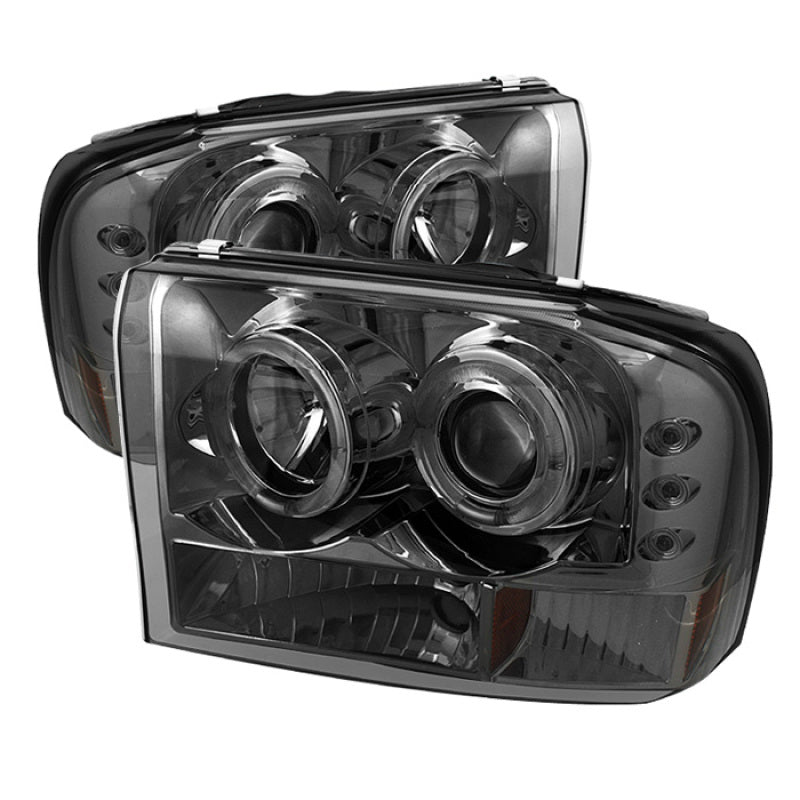 Spyder Ford F250 Super Duty 99-04 Projector Version 2 LED Halo LED Smke PRO-YD-FF25099-1P-G2-SM SPYDER