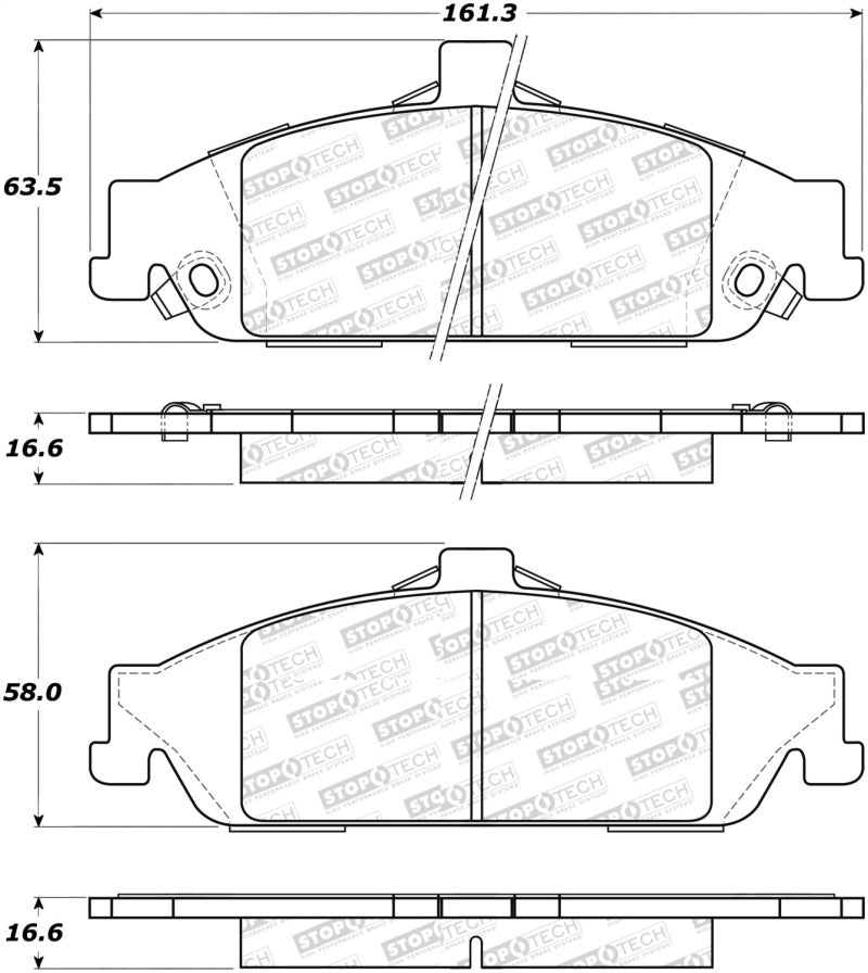 StopTech Street Disc Brake Pads - 305.07270