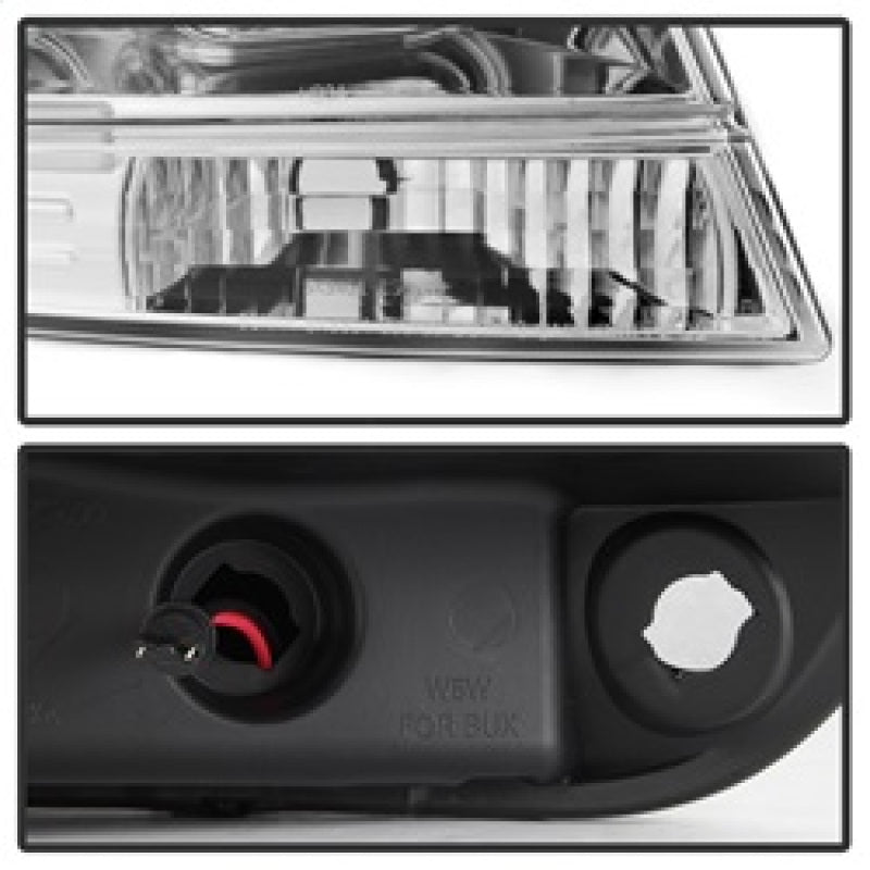 Spyder 99-04 Jeep Grand Cherokee Projector Headlights - Light Bar DRL LED - Chrome SPYDER