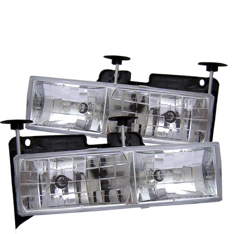 Spyder Chevy C/K Series 1500/2500 88-99/Chevy Tahoe 95-99Crystal Glass Headlights Chrm HD-YD-CCK88-C SPYDER