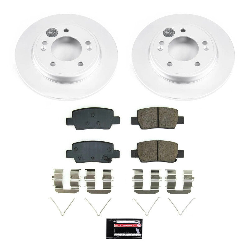 Power Stop 21-23 Hyundai Elantra Front and Rear Z17 Coated Brake Kit