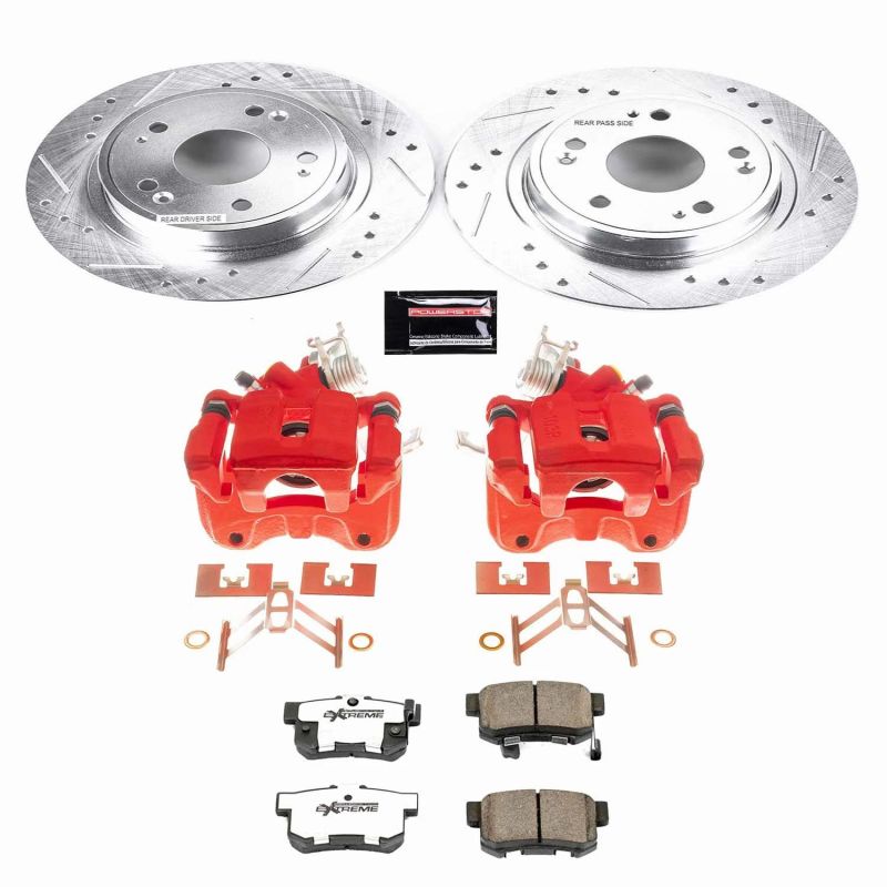 Power Stop 05-07 Honda Accord Rear Z26 Street Warrior Brake Kit w/Calipers PowerStop