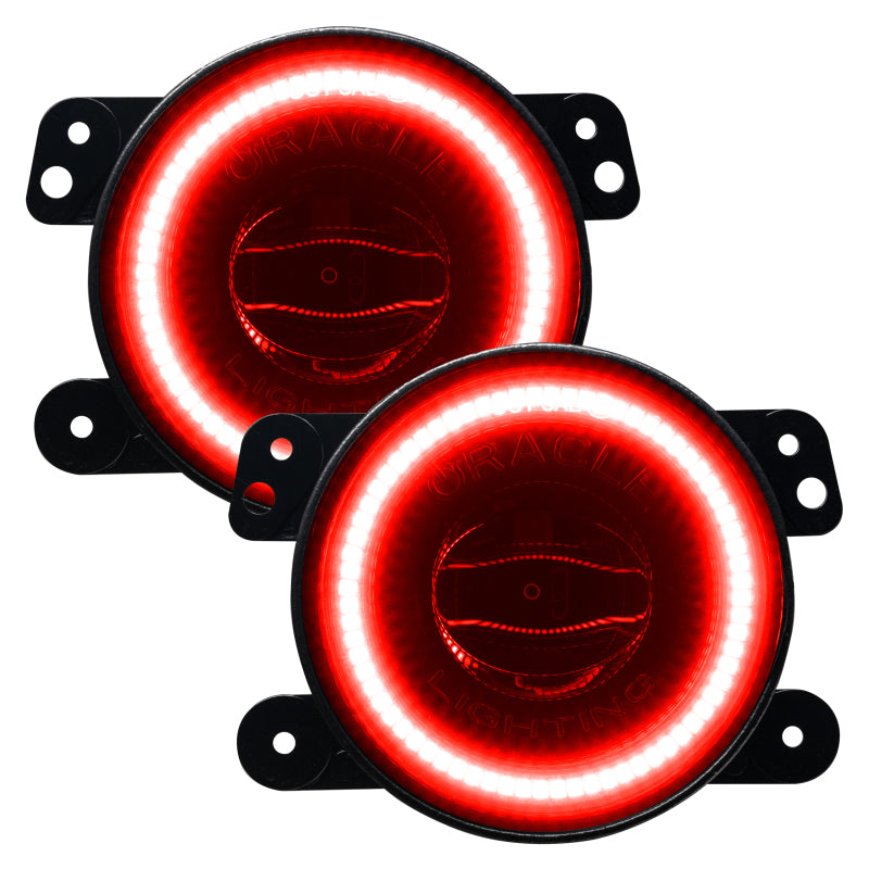Oracle Jeep Wrangler JK/JL/JT High Performance W LED Fog Lights - Red