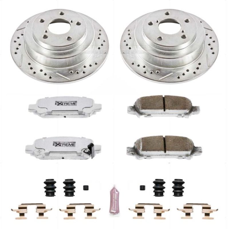 Power Stop 98-03 Subaru Forester Rear Z26 Street Warrior Brake Kit PowerStop