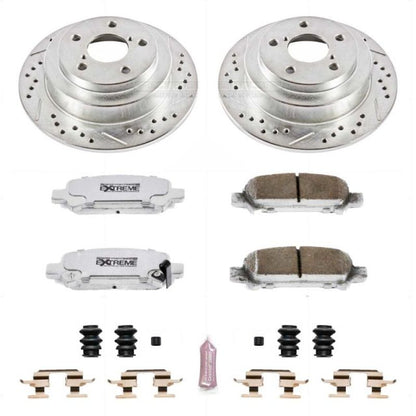 Power Stop 98-03 Subaru Forester Rear Z26 Street Warrior Brake Kit PowerStop