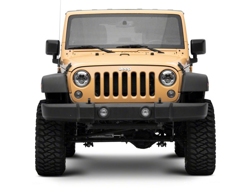 Raxiom 07-18 Jeep Wrangler JK 7-In LED Headlights- Chrome Housing (Clear Lens)