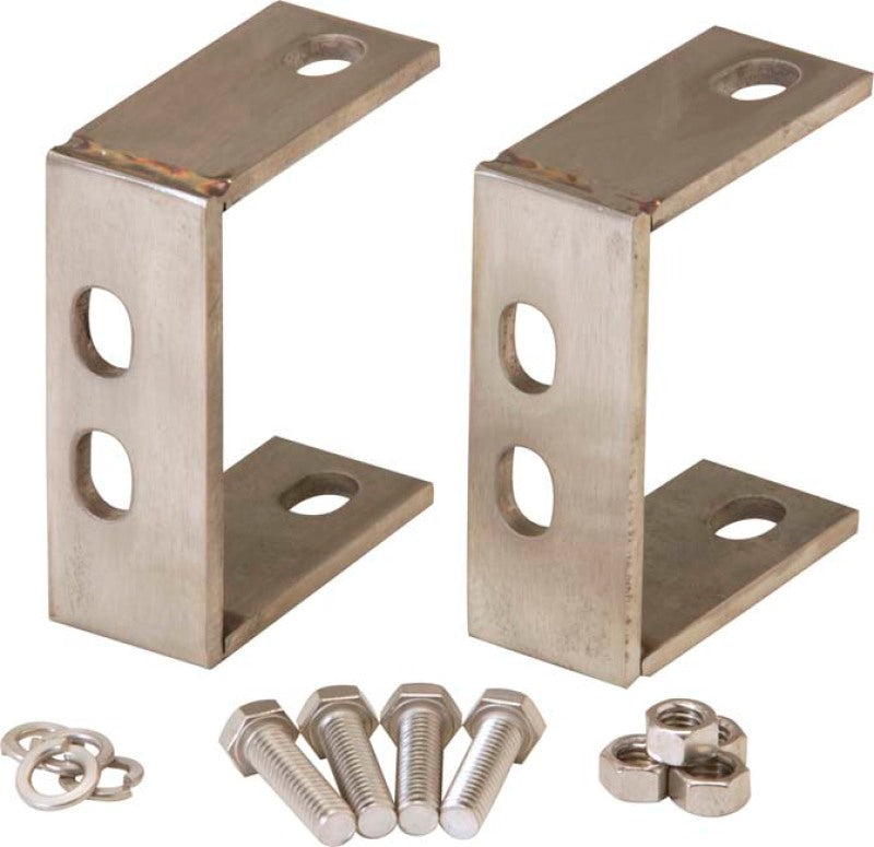 Kentrol 87-95 Jeep Wrangler YJ Rear Bumper Brackets Pair - Polished Silver Kentrol