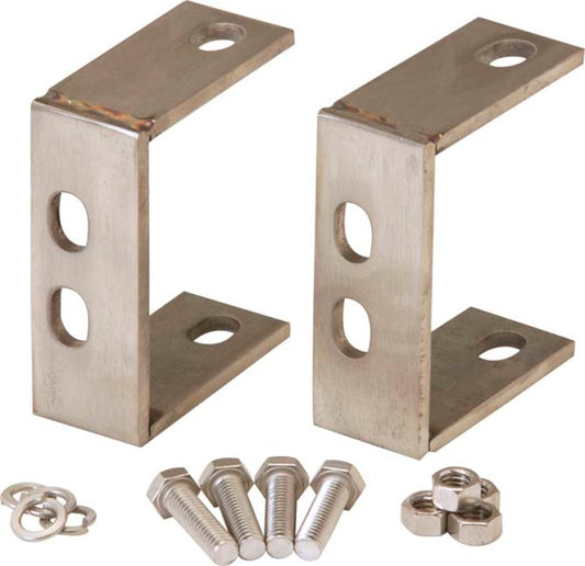 Kentrol 87-95 Jeep Wrangler YJ Rear Bumper Brackets Pair - Polished Silver Kentrol