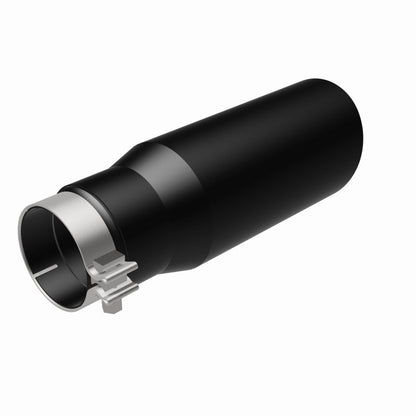 MagnaFlow Tip Stainless Black Coated Single Wall Round Single Outlet 5in Dia 3.5in Inlet 14.5in L Magnaflow