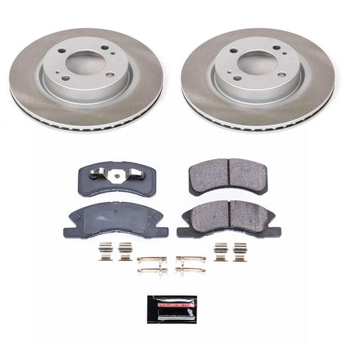 Power Stop 17-20 Mitsubishi Outlander Front and Rear Semi-Coated Rotor Kit